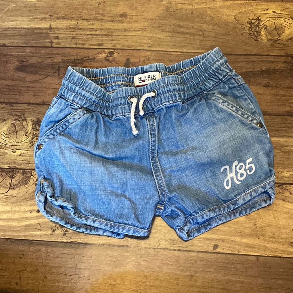 Tommy Hilfiger Denim Jean shorts toddler girl, with drawstring